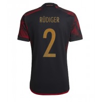 Tyskland Antonio Rudiger #2 Fotballklær Bortedrakt VM 2022 Kortermet